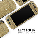 Sparkling Gold Ultra Metallic Glitter // Premium Vinyl Wrap Skin Kit Compatible with the Nintendo Switch 2