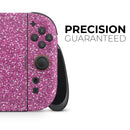 Sparkling Pink Ultra Metallic Glitter // Premium Vinyl Wrap Skin Kit Compatible with the Nintendo Switch 2