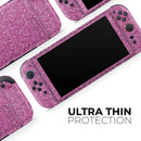 Sparkling Pink Ultra Metallic Glitter // Premium Vinyl Wrap Skin Kit Compatible with the Nintendo Switch 2