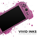 Sparkling Pink Ultra Metallic Glitter // Premium Vinyl Wrap Skin Kit Compatible with the Nintendo Switch 2
