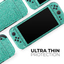 Sparkling Teal Ultra Metallic Glitter // Premium Vinyl Wrap Skin Kit Compatible with the Nintendo Switch 2