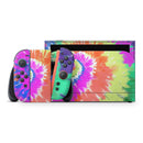 Spiral Tie Dye V1 // Premium Vinyl Wrap Skin Kit Compatible with the Nintendo Switch 2
