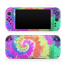 Spiral Tie Dye V1 // Premium Vinyl Wrap Skin Kit Compatible with the Nintendo Switch 2