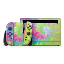Spiral Tie Dye V7 // Premium Vinyl Wrap Skin Kit Compatible with the Nintendo Switch 2