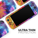 Spiral Tie Dye V8 // Premium Vinyl Wrap Skin Kit Compatible with the Nintendo Switch 2