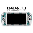 Splattered Teal Watercolor Feathers // Premium Vinyl Wrap Skin Kit Compatible with the Nintendo Switch 2