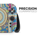 Subtle Blue & Yellow Paisley Pattern // Premium Vinyl Wrap Skin Kit Compatible with the Nintendo Switch 2