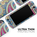 Subtle Blue & Yellow Paisley Pattern // Premium Vinyl Wrap Skin Kit Compatible with the Nintendo Switch 2