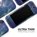 Subtle Blue and Green Nebula // Premium Vinyl Wrap Skin Kit Compatible with the Nintendo Switch 2