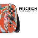 Summer Floral Coral v2 // Premium Vinyl Wrap Skin Kit Compatible with the Nintendo Switch 2
