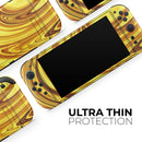 Swirling Liquid Gold // Premium Vinyl Wrap Skin Kit Compatible with the Nintendo Switch 2