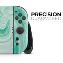 Swirling Mint Acrylic Marble // Premium Vinyl Wrap Skin Kit Compatible with the Nintendo Switch 2