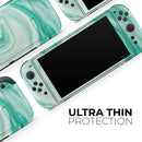 Swirling Mint Acrylic Marble // Premium Vinyl Wrap Skin Kit Compatible with the Nintendo Switch 2