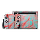 Swirling Pink and Mint Acrylic Marble // Premium Vinyl Wrap Skin Kit Compatible with the Nintendo Switch 2