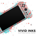 Swirling Pink and Mint Acrylic Marble // Premium Vinyl Wrap Skin Kit Compatible with the Nintendo Switch 2
