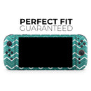 Teal Gradient Layered Chevron // Premium Vinyl Wrap Skin Kit Compatible with the Nintendo Switch 2