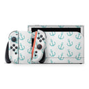 Teal Micro Anchors // Premium Vinyl Wrap Skin Kit Compatible with the Nintendo Switch 2