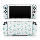 Teal Micro Anchors // Premium Vinyl Wrap Skin Kit Compatible with the Nintendo Switch 2