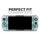 Teal Stripes with Gray Nautical Anchor // Premium Vinyl Wrap Skin Kit Compatible with the Nintendo Switch 2