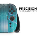Teal Twilight Zone with Strikes of Lightening // Premium Vinyl Wrap Skin Kit Compatible with the Nintendo Switch 2