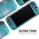 Teal Twilight Zone with Strikes of Lightening // Premium Vinyl Wrap Skin Kit Compatible with the Nintendo Switch 2