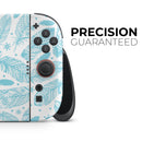 Teal Zendoodle Feathers // Premium Vinyl Wrap Skin Kit Compatible with the Nintendo Switch 2
