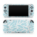 Teal Zendoodle Feathers // Premium Vinyl Wrap Skin Kit Compatible with the Nintendo Switch 2