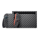 Textured Black Carbon Fiber // Premium Vinyl Wrap Skin Kit Compatible with the Nintendo Switch 2