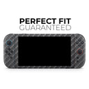 Textured Black Carbon Fiber // Premium Vinyl Wrap Skin Kit Compatible with the Nintendo Switch 2