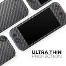 Textured Black Carbon Fiber // Premium Vinyl Wrap Skin Kit Compatible with the Nintendo Switch 2