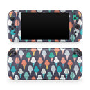 The All Over Teal and Green Ice Cream Cones // Premium Vinyl Wrap Skin Kit Compatible with the Nintendo Switch 2