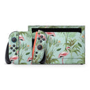 The Tropical Flamingo Scene // Premium Vinyl Wrap Skin Kit Compatible with the Nintendo Switch 2