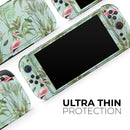 The Tropical Flamingo Scene // Premium Vinyl Wrap Skin Kit Compatible with the Nintendo Switch 2