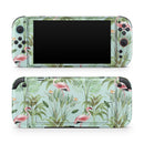 The Tropical Flamingo Scene // Premium Vinyl Wrap Skin Kit Compatible with the Nintendo Switch 2