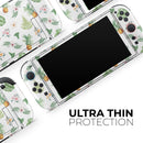 The Tropical Pineapple and Floral Pattern // Premium Vinyl Wrap Skin Kit Compatible with the Nintendo Switch 2