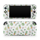 The Tropical Pineapple and Floral Pattern // Premium Vinyl Wrap Skin Kit Compatible with the Nintendo Switch 2