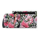 Trendy Floral On Animal Print V1 // Premium Vinyl Wrap Skin Kit Compatible with the Nintendo Switch 2