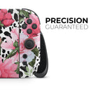Trendy Floral On Animal Print V1 // Premium Vinyl Wrap Skin Kit Compatible with the Nintendo Switch 2