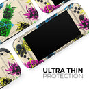 Tropical Cool Retro Pineapples // Premium Vinyl Wrap Skin Kit Compatible with the Nintendo Switch 2 - Vinyl Skin Wrap for Nintendo Switch 2, OLED, Lite, Pro Controller, Wii & Classic Handhelds