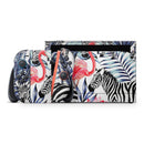 Tropical Flamingo and Zebra Jungle // Premium Vinyl Wrap Skin Kit Compatible with the Nintendo Switch 2 - Vinyl Skin Wrap for Nintendo Switch 2, OLED, Lite, Pro Controller, Wii & Classic Handhelds