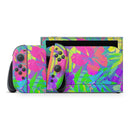 Tropical Fluorescent v1 // Premium Vinyl Wrap Skin Kit Compatible with the Nintendo Switch 2 - Vinyl Skin Wrap for Nintendo Switch 2, OLED, Lite, Pro Controller, Wii & Classic Handhelds