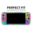 Tropical Fluorescent v1 // Premium Vinyl Wrap Skin Kit Compatible with the Nintendo Switch 2 - Vinyl Skin Wrap for Nintendo Switch 2, OLED, Lite, Pro Controller, Wii & Classic Handhelds
