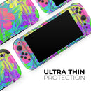 Tropical Fluorescent v1 // Premium Vinyl Wrap Skin Kit Compatible with the Nintendo Switch 2 - Vinyl Skin Wrap for Nintendo Switch 2, OLED, Lite, Pro Controller, Wii & Classic Handhelds