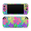 Tropical Fluorescent v1 // Premium Vinyl Wrap Skin Kit Compatible with the Nintendo Switch 2 - Vinyl Skin Wrap for Nintendo Switch 2, OLED, Lite, Pro Controller, Wii & Classic Handhelds
