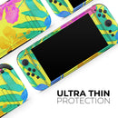 Tropical Fluorescent v2 // Premium Vinyl Wrap Skin Kit Compatible with the Nintendo Switch 2 - Vinyl Skin Wrap for Nintendo Switch 2, OLED, Lite, Pro Controller, Wii & Classic Handhelds