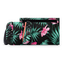 Tropical Mint and Vivid Pink Floral // Premium Vinyl Wrap Skin Kit Compatible with the Nintendo Switch 2 - Vinyl Skin Wrap for Nintendo Switch 2, OLED, Lite, Pro Controller, Wii & Classic Handhelds