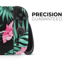 Tropical Mint and Vivid Pink Floral // Premium Vinyl Wrap Skin Kit Compatible with the Nintendo Switch 2 - Vinyl Skin Wrap for Nintendo Switch 2, OLED, Lite, Pro Controller, Wii & Classic Handhelds