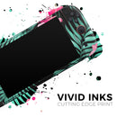 Tropical Mint and Vivid Pink Floral // Premium Vinyl Wrap Skin Kit Compatible with the Nintendo Switch 2 - Vinyl Skin Wrap for Nintendo Switch 2, OLED, Lite, Pro Controller, Wii & Classic Handhelds