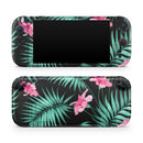 Tropical Mint and Vivid Pink Floral // Premium Vinyl Wrap Skin Kit Compatible with the Nintendo Switch 2 - Vinyl Skin Wrap for Nintendo Switch 2, OLED, Lite, Pro Controller, Wii & Classic Handhelds