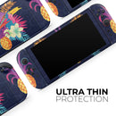 Tropical Neon Summer Reflect // Premium Vinyl Wrap Skin Kit Compatible with the Nintendo Switch 2 - Vinyl Skin Wrap for Nintendo Switch 2, OLED, Lite, Pro Controller, Wii & Classic Handhelds